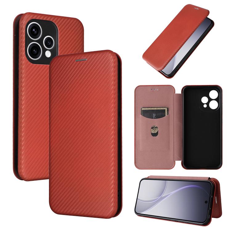 Custodia per telefono in pelle con vibrazione in fibra di carbonio, For OPPO Reno15 F 5G, For OPPO Reno15 Pro Max 5G Global, For OPPO A6x 5G / 4G, For OPPO Reno15 5G Global