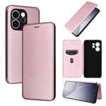 Custodia per telefono in pelle con vibrazione in fibra di carbonio, For OPPO Reno15 F 5G, For OPPO Reno15 Pro Max 5G Global, For OPPO A6x 5G / 4G, For OPPO Reno15 5G Global