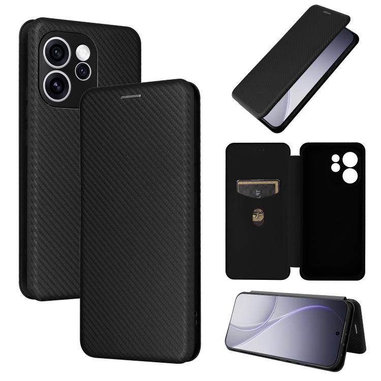 Custodia per telefono in pelle con vibrazione in fibra di carbonio, For OPPO Reno15 F 5G, For OPPO Reno15 Pro Max 5G Global, For OPPO A6x 5G / 4G, For OPPO Reno15 5G Global