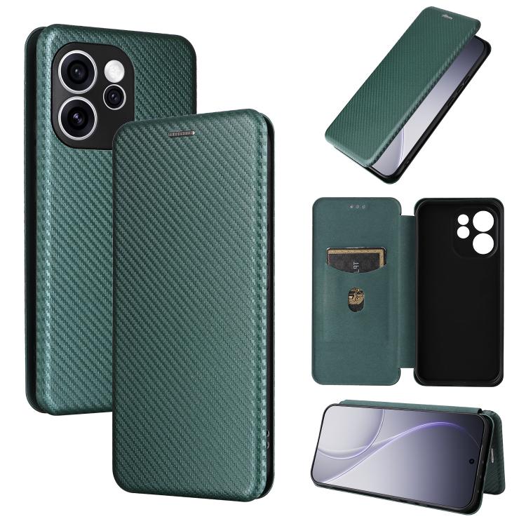 Custodia per telefono in pelle con vibrazione in fibra di carbonio, For OPPO Reno15 F 5G, For OPPO Reno15 Pro Max 5G Global, For OPPO A6x 5G / 4G, For OPPO Reno15 5G Global