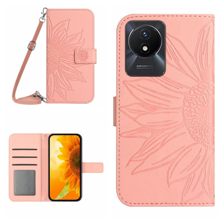 Custodia in pelle con flip Sun Flower per Vivo V27e 4G