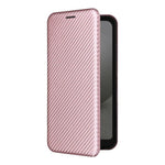 Custodia per telefono in pelle con vibrazione in fibra di carbonio, For Sharp Aquos Wish 3