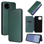 Custodia in pelle con vibrazione in fibra di carbonio per Sharp Aquos R11