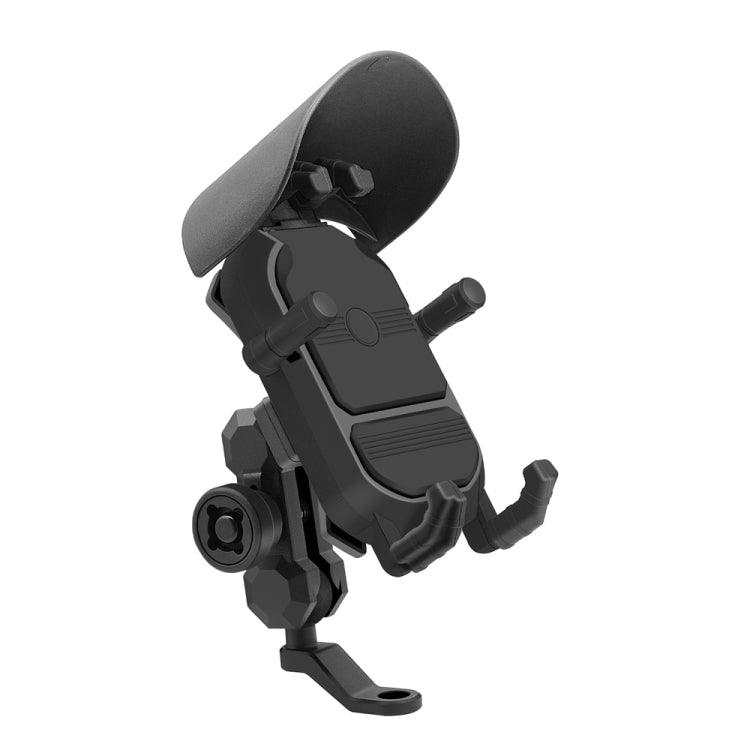WUPP CS-1848A1 Supporto per telefono da guida con assorbimento degli urti per moto, Rearview Mirror Type
