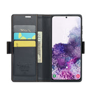 Custodia portafoglio in pelle con fibbia per Samsung Galaxy S20