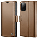 Custodia portafoglio in pelle con fibbia per Samsung Galaxy S20