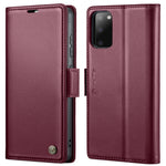 Custodia portafoglio in pelle con fibbia per Samsung Galaxy S20
