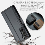 Custodia portafoglio in pelle con fibbia per Samsung Galaxy