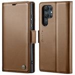 Custodia portafoglio in pelle con fibbia per Samsung Galaxy