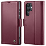 Custodia portafoglio in pelle con fibbia per Samsung Galaxy