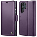 Custodia portafoglio in pelle con fibbia per Samsung Galaxy