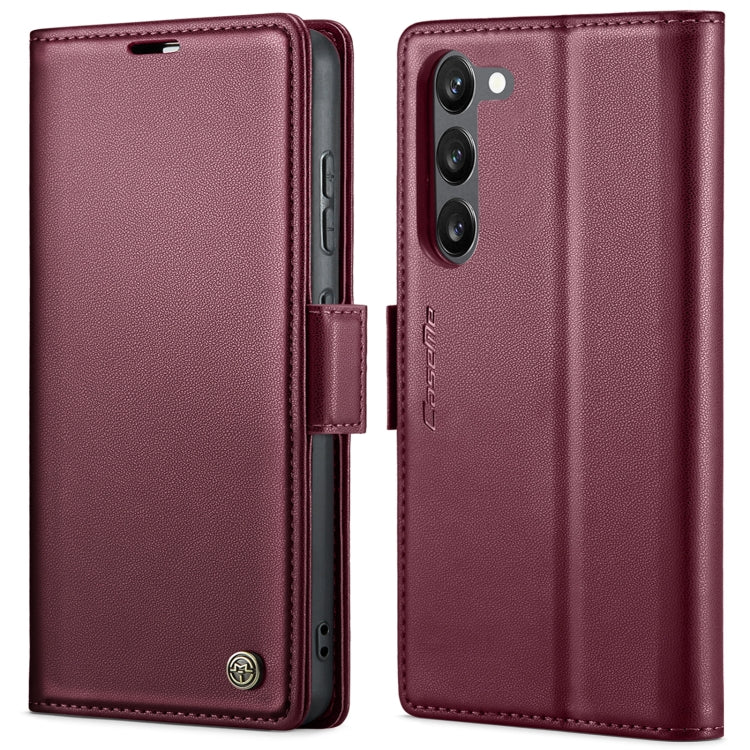 Custodia portafoglio in pelle con fibbia per Galaxy S23 5G