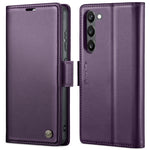 Custodia portafoglio in pelle con fibbia per Galaxy S23 5G