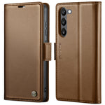 Custodia portafoglio in pelle con fibbia per Galaxy S23 5G