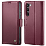 Custodia portafoglio in pelle con fibbia per Galaxy S23 5G