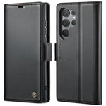 Custodia portafoglio in pelle con fibbia per Galaxy S23 5G