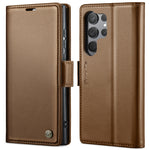 Custodia portafoglio in pelle con fibbia per Galaxy S23 5G