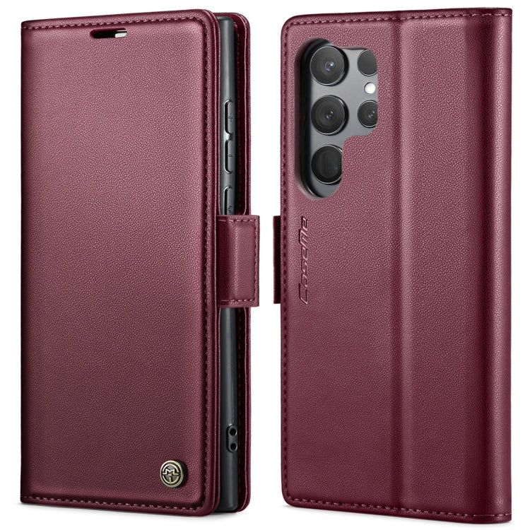 Custodia portafoglio in pelle con fibbia per Galaxy S23 5G