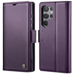 Custodia portafoglio in pelle con fibbia per Galaxy S23 5G