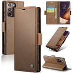 Custodia portafoglio in pelle con fibbia per Samsung Galaxy S21+