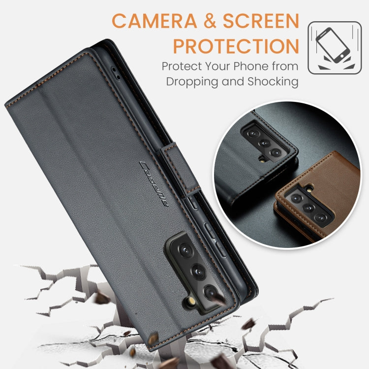 Custodia portafoglio in pelle con fibbia per Samsung Galaxy S21 5