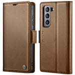Custodia portafoglio in pelle con fibbia per Samsung Galaxy S21 5