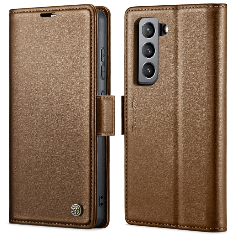 Custodia portafoglio in pelle con fibbia per Samsung Galaxy S21 5