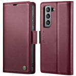 Custodia portafoglio in pelle con fibbia per Samsung Galaxy S21 5