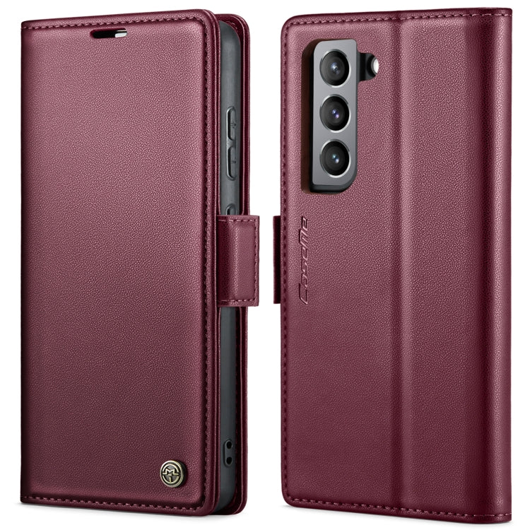 Custodia portafoglio in pelle con fibbia per Samsung Galaxy S21 5