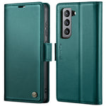 Custodia portafoglio in pelle con fibbia per Samsung Galaxy S21 5