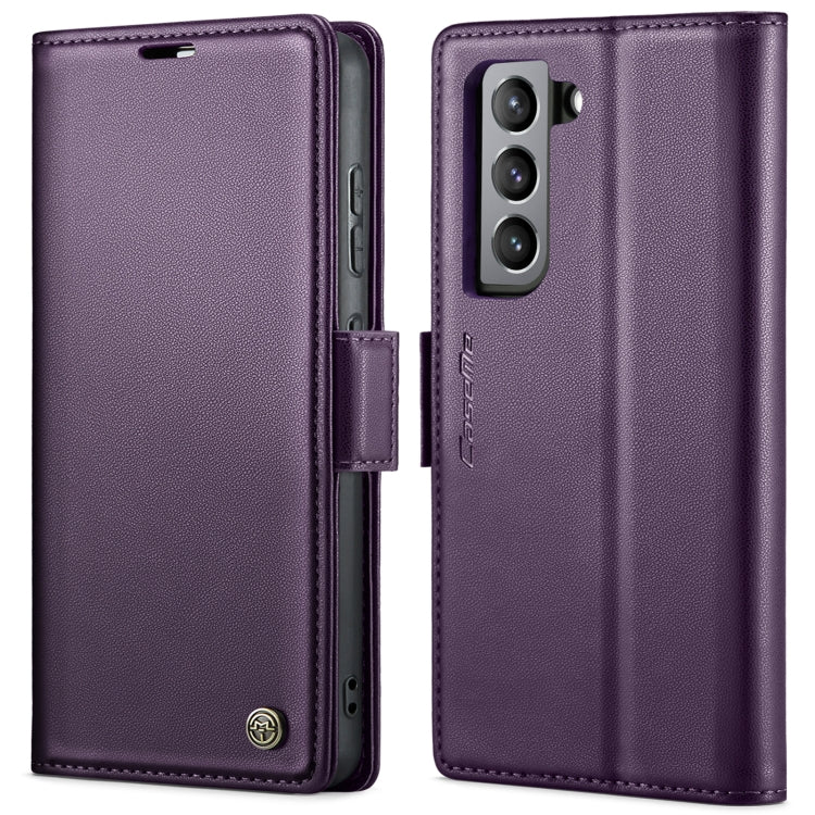 Custodia portafoglio in pelle con fibbia per Samsung Galaxy S21 5