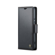 Custodia portafoglio in pelle con fibbia per Samsung Galaxy S21+