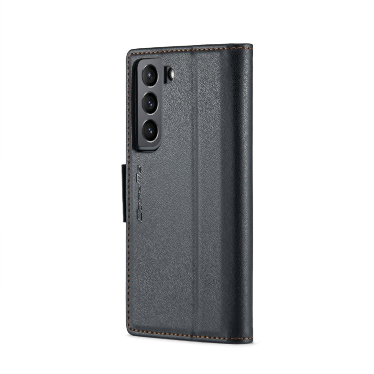Custodia portafoglio in pelle con fibbia per Samsung Galaxy S21+
