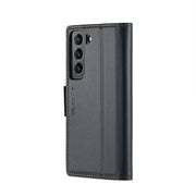 Custodia portafoglio in pelle con fibbia per Samsung Galaxy S21+