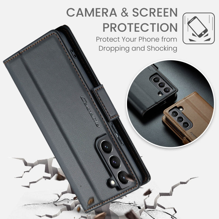 Custodia portafoglio in pelle con fibbia per Samsung Galaxy S21+