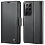 Custodia portafoglio in pelle con fibbia per Samsung Galaxy S21+