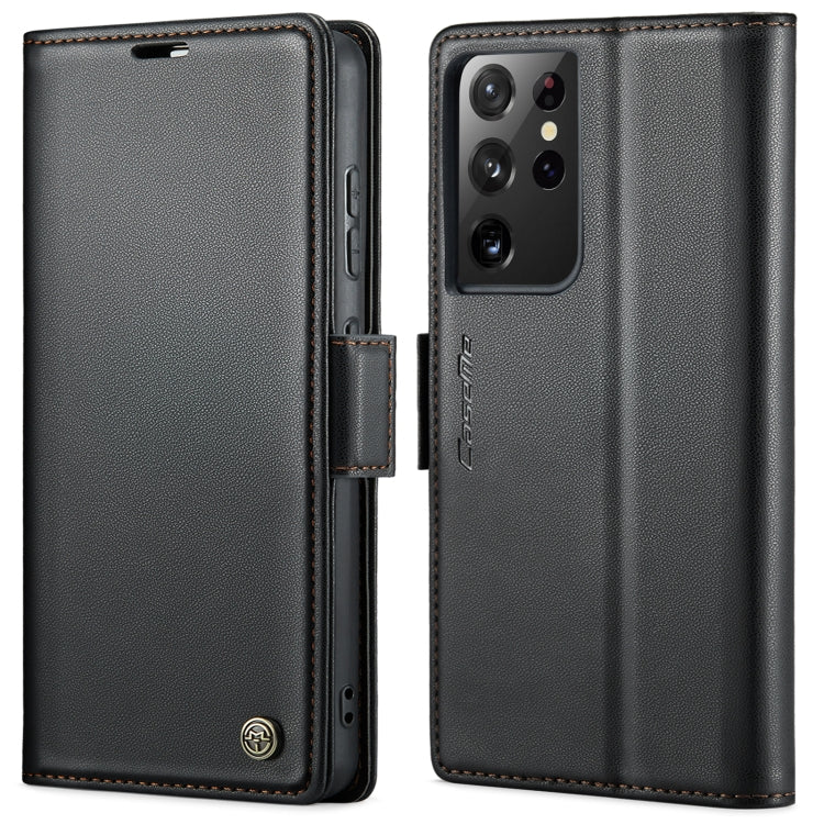 Custodia portafoglio in pelle con fibbia per Samsung Galaxy S21+