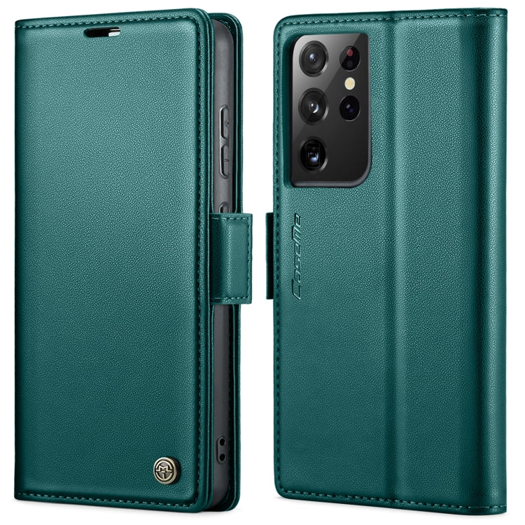 Custodia portafoglio in pelle con fibbia per Samsung Galaxy S21+