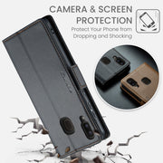 Custodia portafoglio in pelle con fibbia per Samsung Galaxy A40