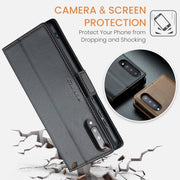 Custodia portafoglio in pelle con fibbia per Samsung Galaxy