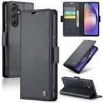 Custodia portafoglio in pelle con fibbia per Galaxy S23 5G