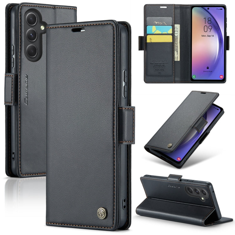 Custodia portafoglio in pelle con fibbia per Galaxy S23 5G