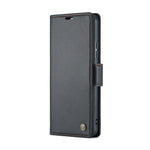 Custodia portafoglio in pelle con fibbia per Galaxy S23 5G