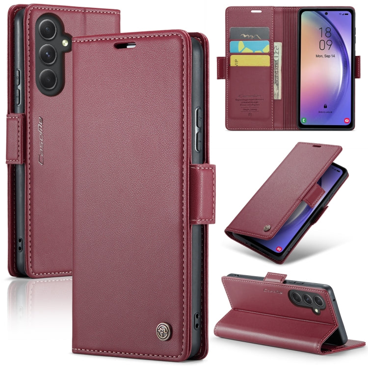 Custodia portafoglio in pelle con fibbia per Galaxy S23 5G