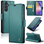 Custodia portafoglio in pelle con fibbia per Galaxy S23 5G