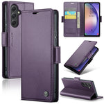Custodia portafoglio in pelle con fibbia per Galaxy S23 5G