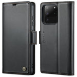 Custodia portafoglio in pelle con fibbia per Samsung Galaxy S21+