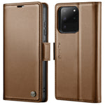 Custodia portafoglio in pelle con fibbia per Samsung Galaxy S21+