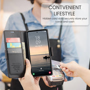 Custodia portafoglio in pelle con fibbia per Samsung Galaxy