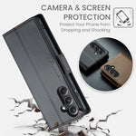 Custodia portafoglio in pelle con fibbia per Samsung Galaxy